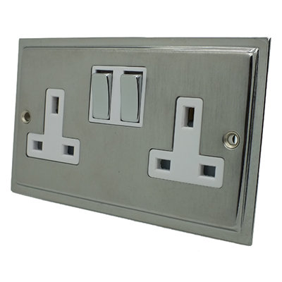 Duo Satin Chrome | Polished Chrome Edge Socket & Switches ...